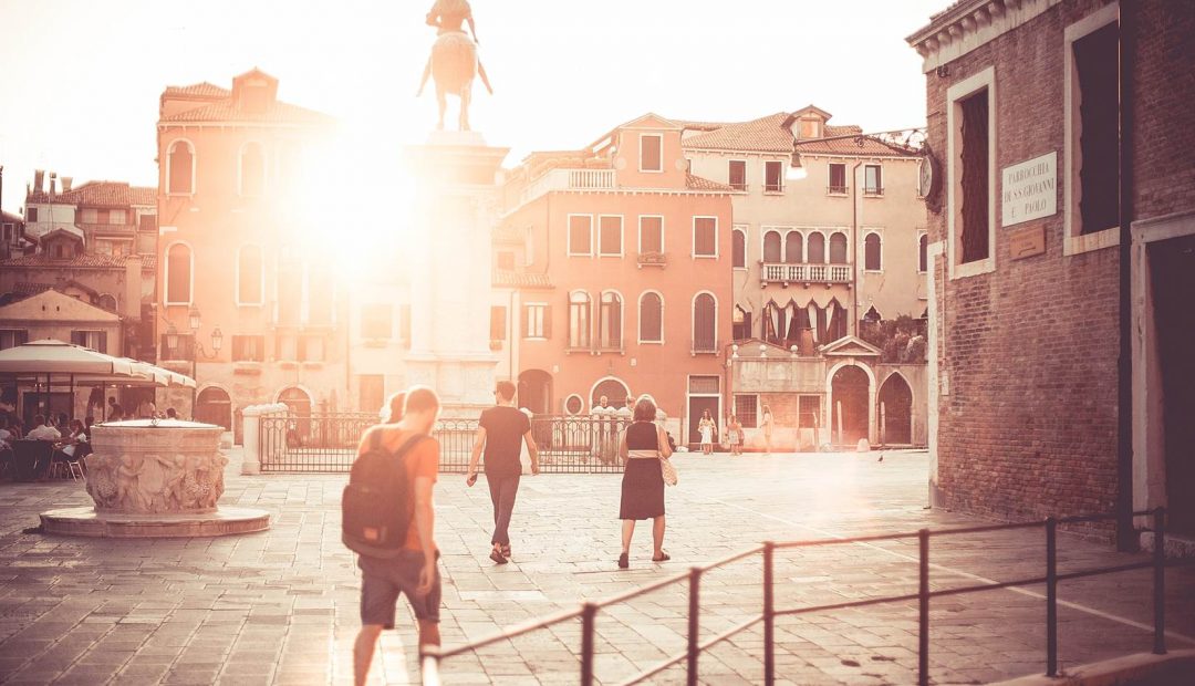 Venice Piazzale Square Sunset