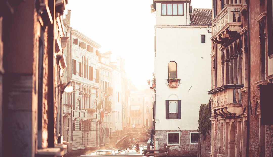 Street Canal Sunset in Venice