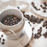 Coffee Cup and Beans Still Life